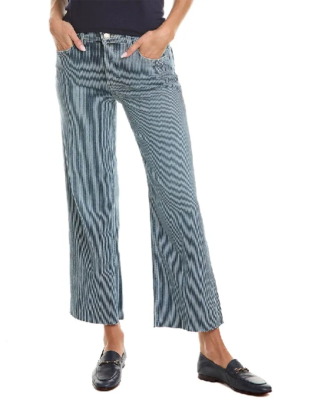 Sale On Clothing HUDSON Jeans Rosie High-Rise Railroad Stripe Wide Leg Ankle Jean