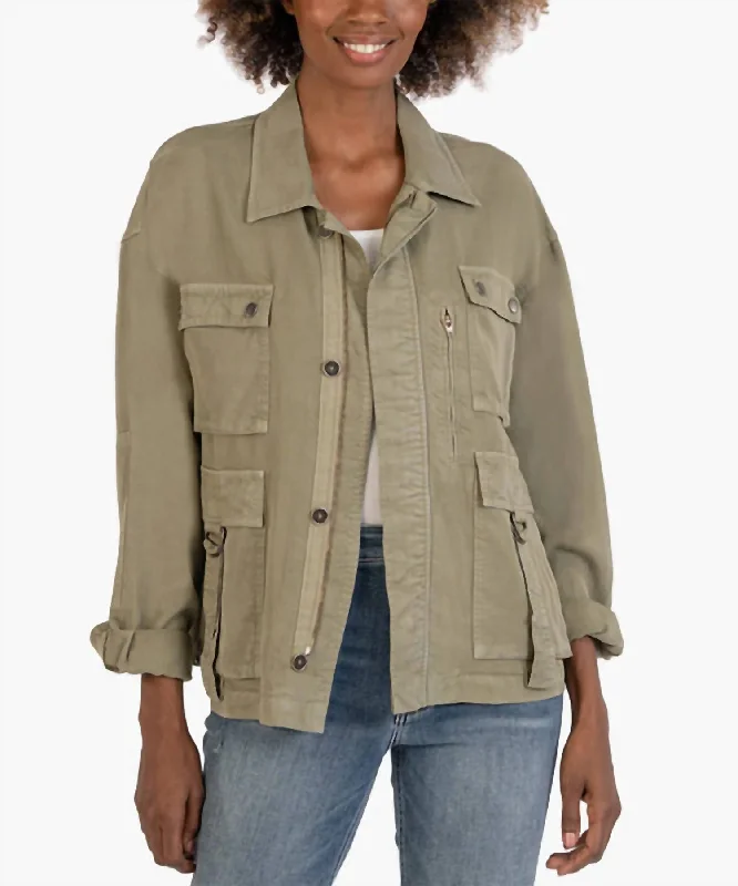 Women's Evening Outfit Ingrid Utility Jacket In Olive