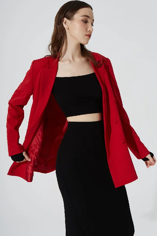 Casual Chic Clothing Jeslyn Blazer - Crimson