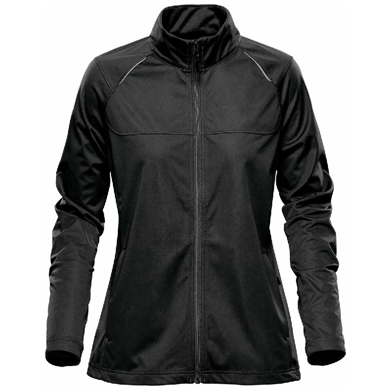 Women's Chic Outerwear Attire Stormtech Women's Black Greenwich Lightweight Softshell Jacket