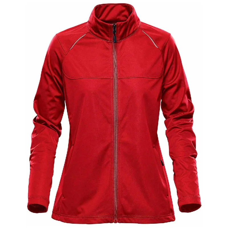 Women's High-Fashion Attire Stormtech Women's Bright Red Greenwich Lightweight Softshell Jacket