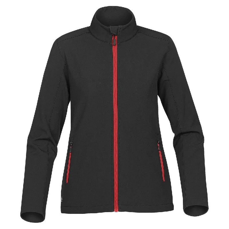 Casual Chic Clothing Stormtech Women's Black/Bright Red Orbiter Softshell