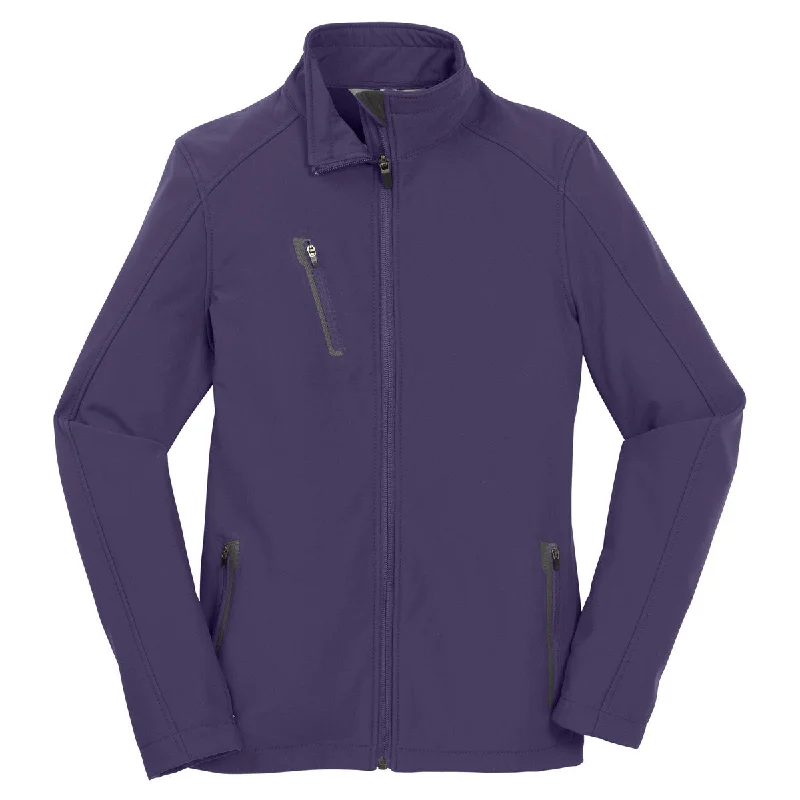 Women's Evening Wear Attire Port Authority Women's Posh Purple Welded Soft Shell Jacket