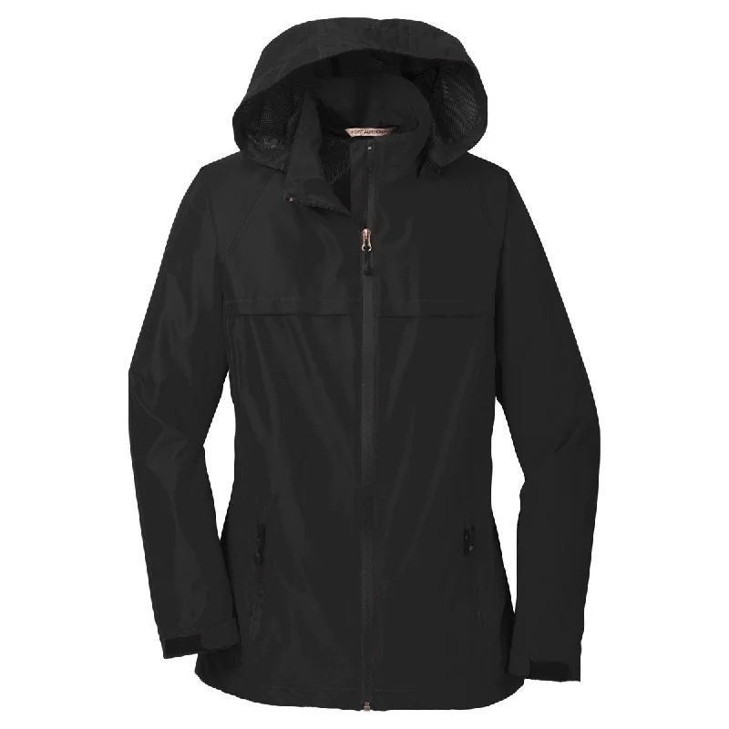 Women's Effortless Casual Outfit Port Authority Women's Black Torrent Waterproof Jacket