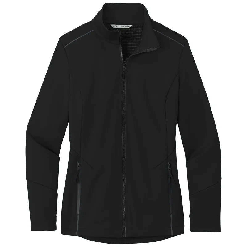 Elegant Clothing Port Authority Women's Deep Black Collective Tech Soft Shell Jacket