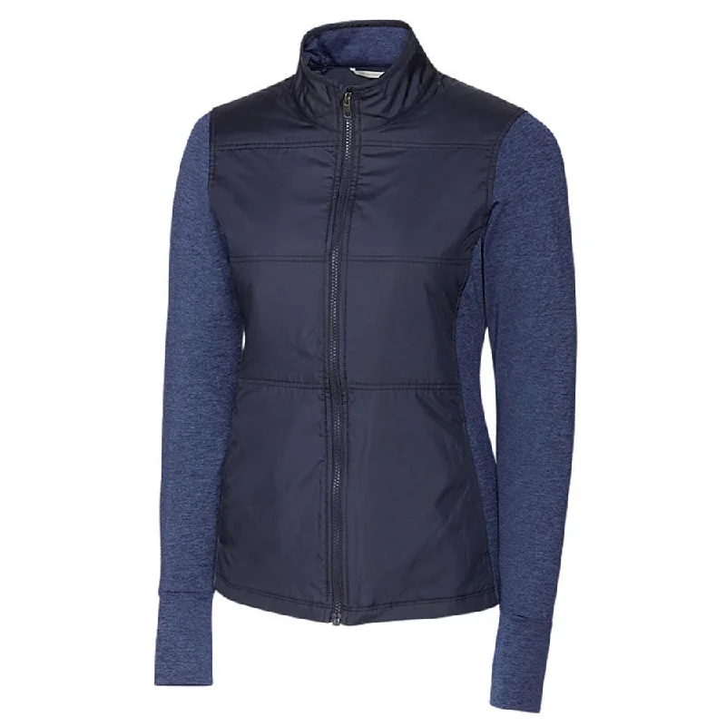 Women's Luxury Apparel Cutter & Buck Women's Liberty Navy DryTec Stealth Full-Zip