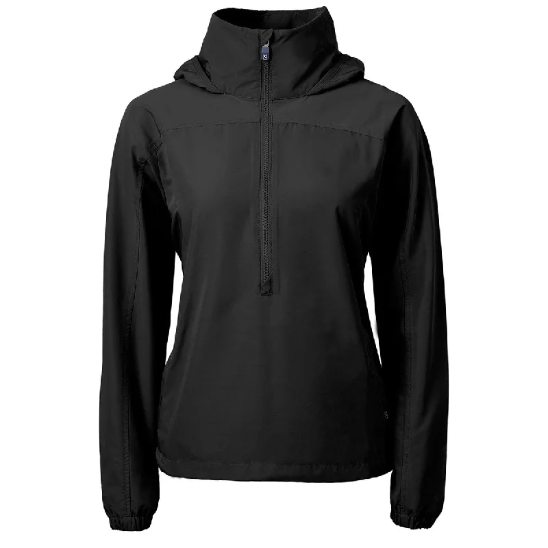 Sophisticated Fashion Cutter & Buck Women's Black Charter Eco Recycled Anorak Jacket