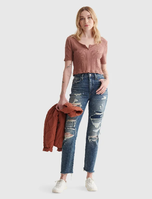 Women's Clothes Online Shopping Lucky Brand Womens High Rise Drew Mom Jean