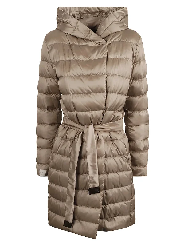 Women's Sports Apparel MAX MARA Women's Novef Beige Reversible Padded Long Coat