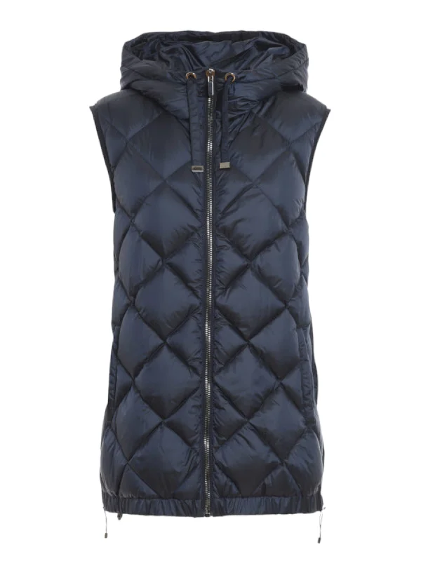 Women's Outerwear Garments MAX MARA Women's 'The Cube' Tregil Gilet Blue Puffer Vest