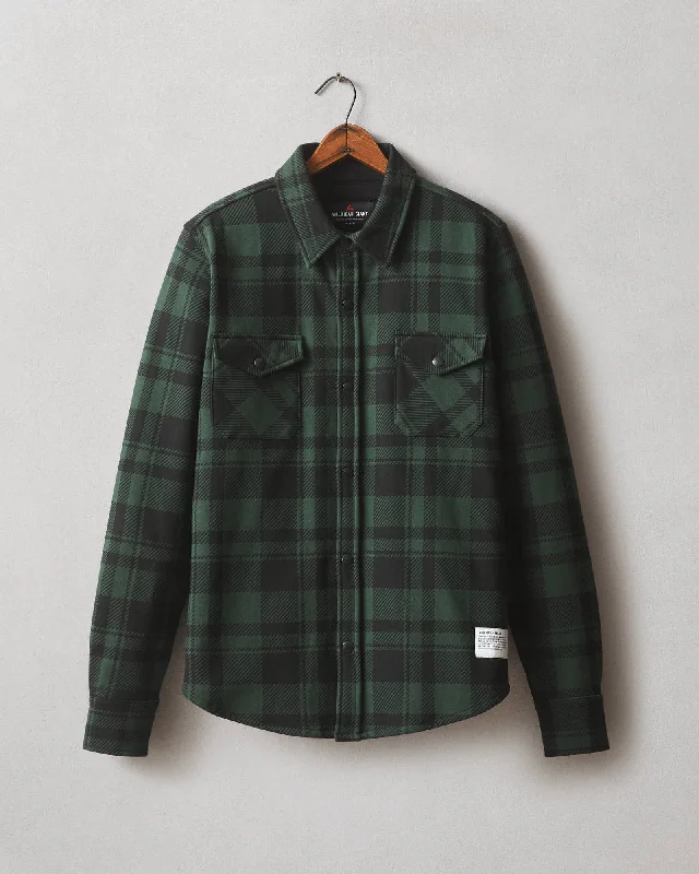 Casual Apparel For Women Redwood Fleece Overshirt - Green Moss Plaid