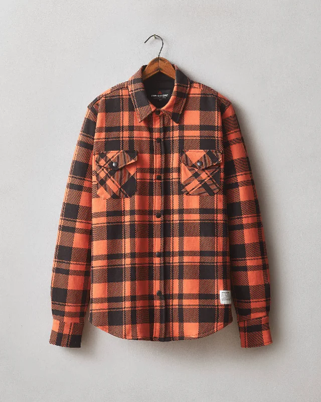 Women's Vintage Garments Redwood Fleece Overshirt - Habanero Plaid