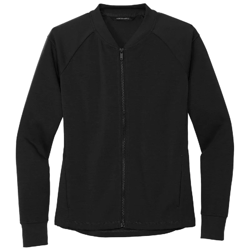 Women's Clothing Online Mercer+Mettle Women's Deep Black Double-Knit Bomber