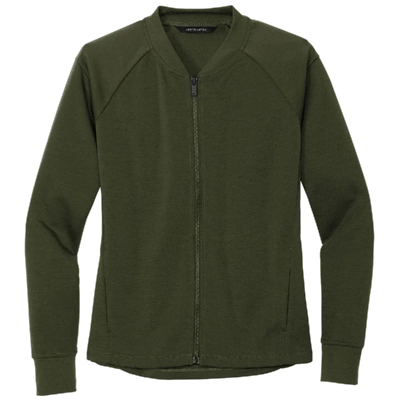 Women Fashion Mercer+Mettle Women's Townsend Green Double-Knit Bomber