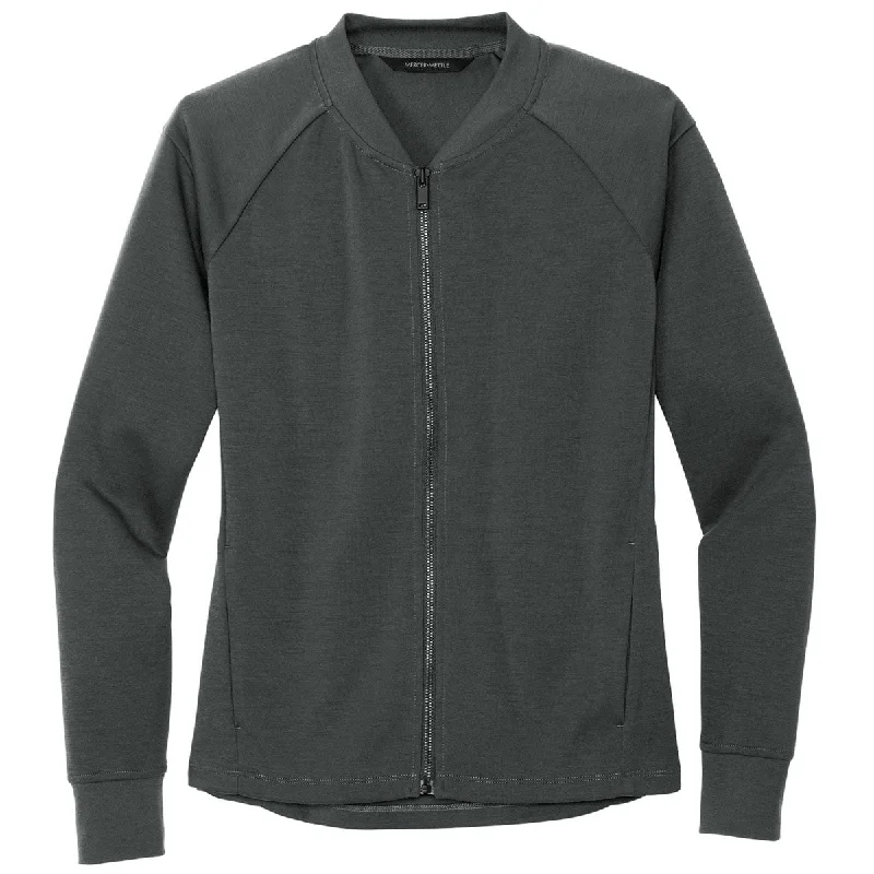 Women Wear Boutique Mercer+Mettle Women's Anchor Grey Double-Knit Bomber