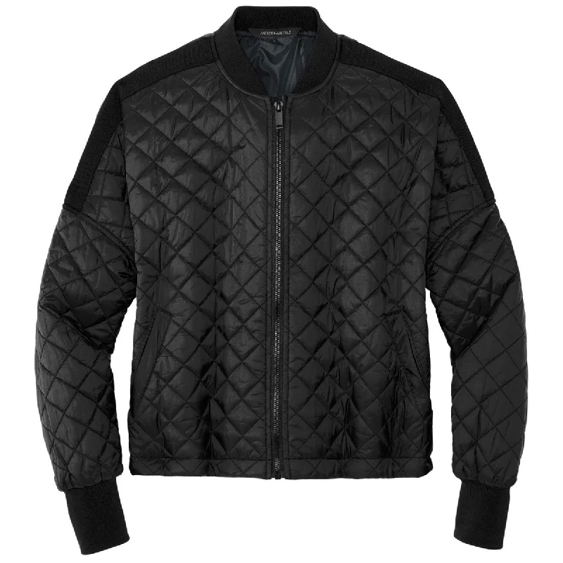 Women's Clothes for All-Day Comfort and Style Mercer+Mettle Women's Deep Black Boxy Quilted Jacket