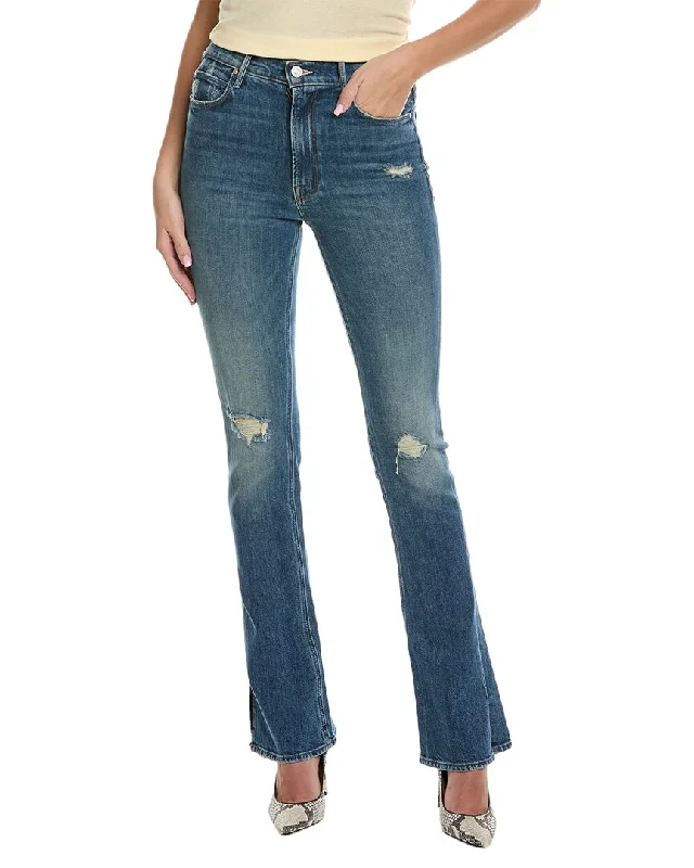 Everyday Wear MOTHER Denim The High-Waist Runaway Slice Heel Morning Chores Skinny Flare  Jean