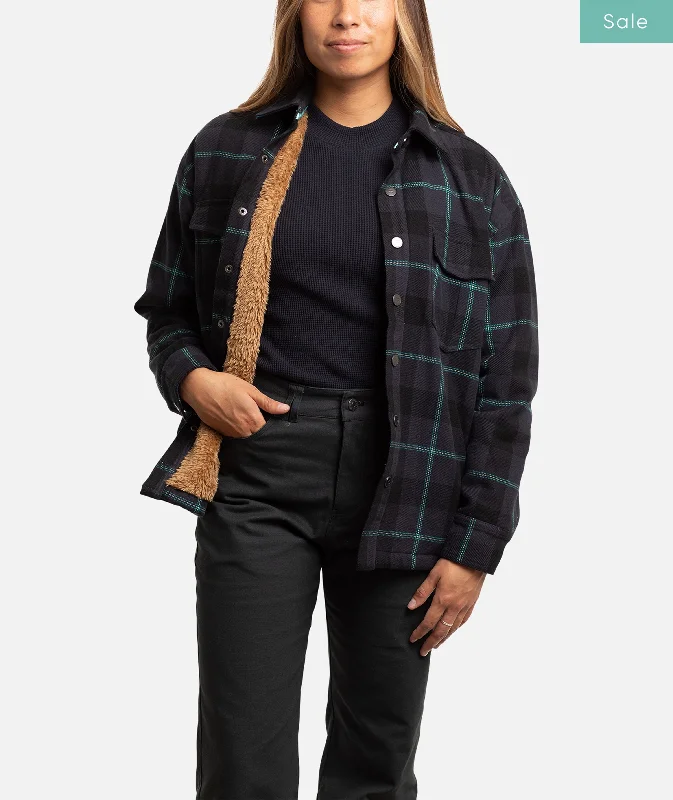 Chic And Comfortable The Nivean Flannel Jacket - Black