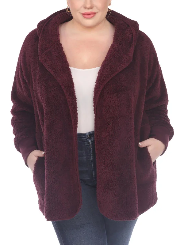 Chic Outfits Plus Womens Plush Long Sleeves Fleece Jacket