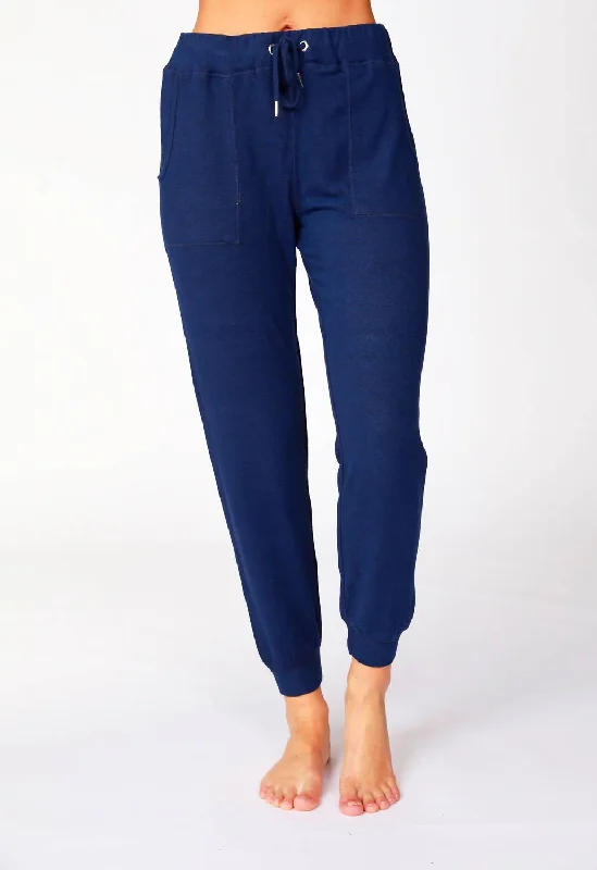 End of Season Sale Soft Stretch Drawstring Jogger In Navy