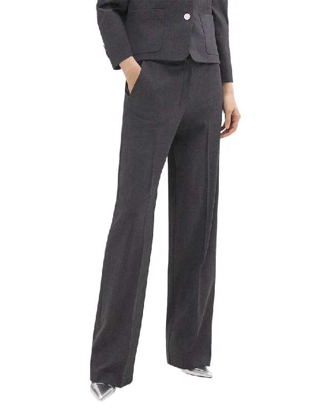 Sales Clothes Theory Straight Leg Wool-Blend Pant