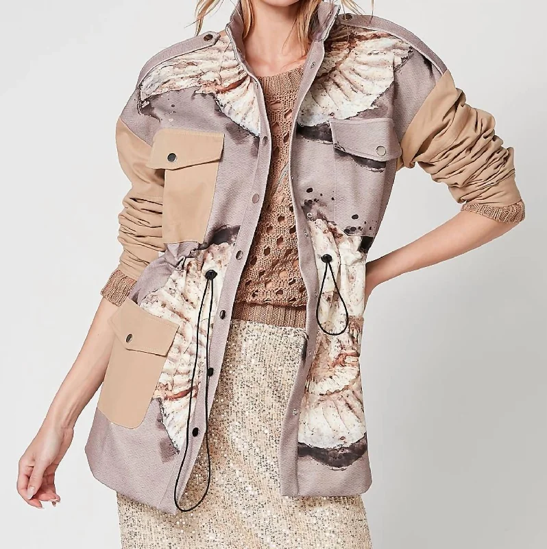 Glamorous Evening Wear Thora Jacket In Sea San Mix