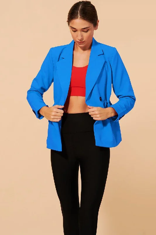 Vibrant Femme Fashion Tifan Blazer - Cornflower Blue