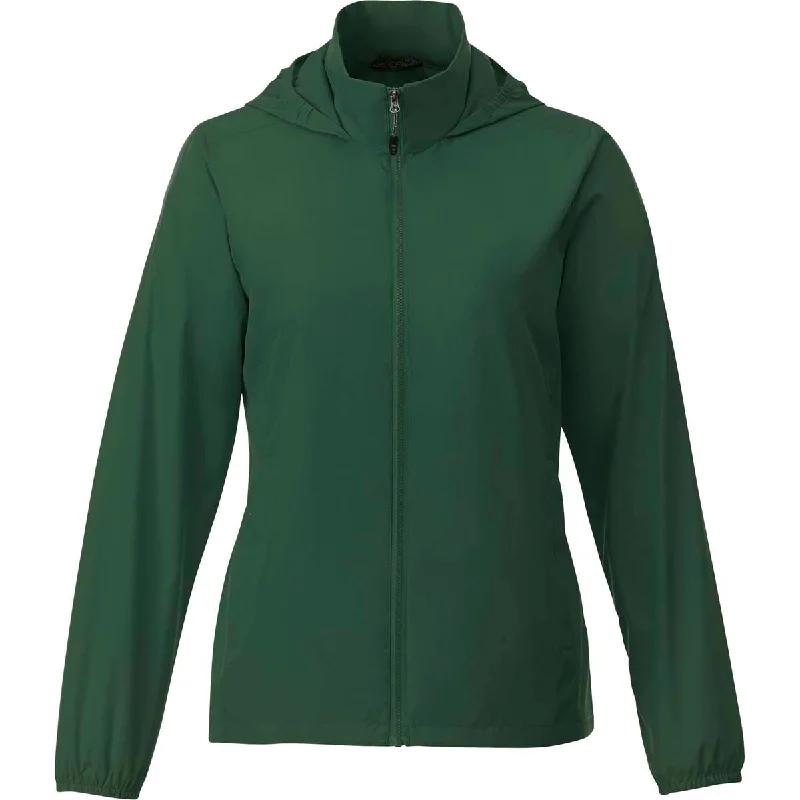 Modern Women's Attire Elevate Women's Forest Green Toba Packable Jacket