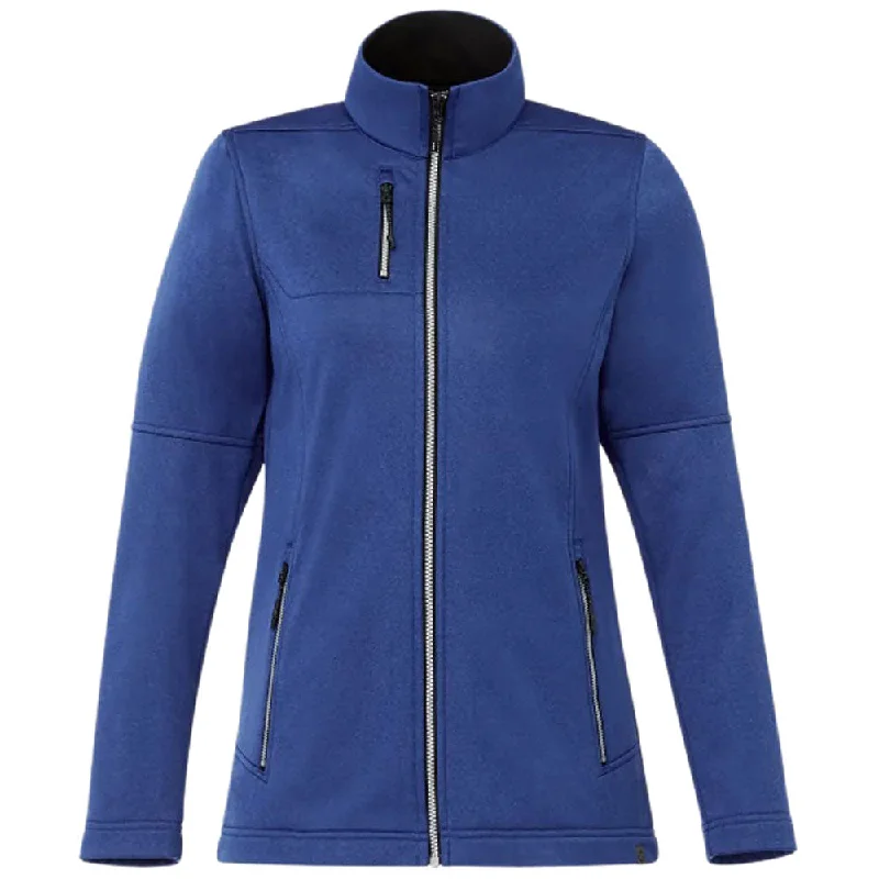 Minimalist Women's Fashion Clothing Elevate Women's Metro Blue Heather Joris Eco Softshell Jacket