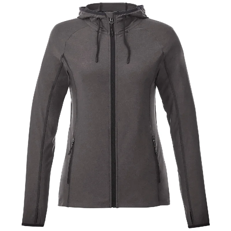 Women's Holiday Outfit Elevate Women's Black Smoke Heather Kaiser Knit Jacket