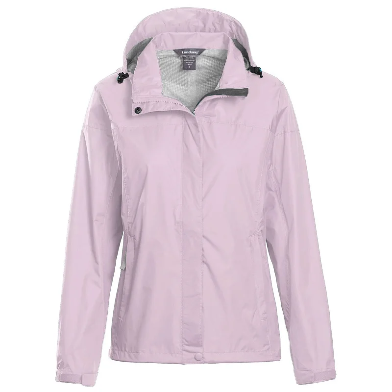 Comfortable Casual Wear Landway Women's Dusty Pink Monsoon Rain Jacket