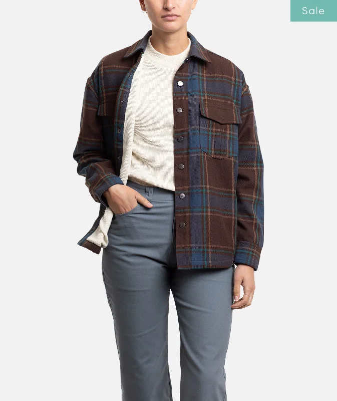 Women's Professional Apparel Truss Flannel Jacket - Brown