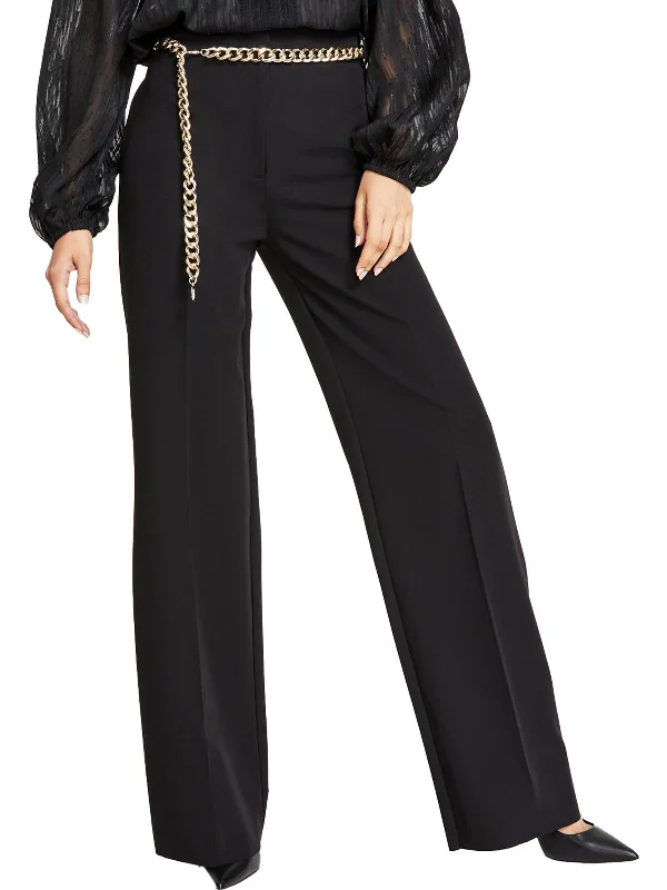 Fashion-forward Women's Wear Womens Flat Font Office Wide Leg Pants