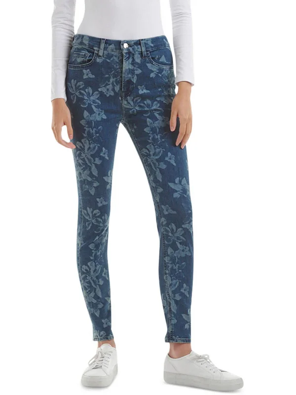 Bundle Offer Womens Floral High-Rise Skinny Jeans