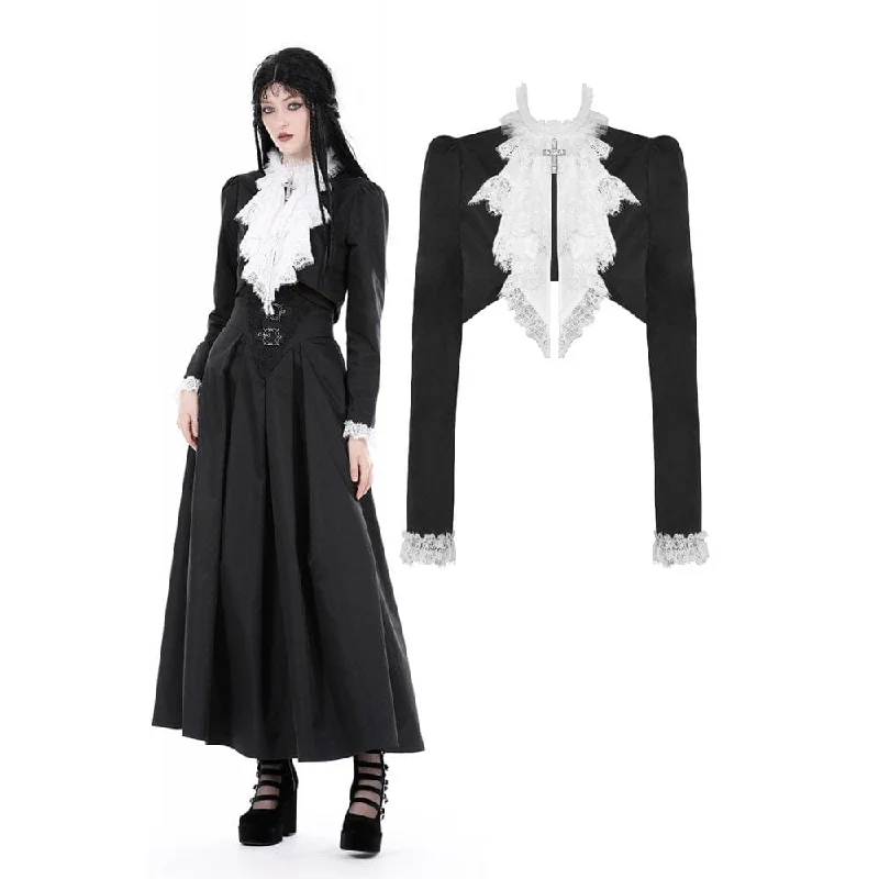 Women's Outdoor Attire Women's Gothic Stand Collar Ruffled Neck Jacket