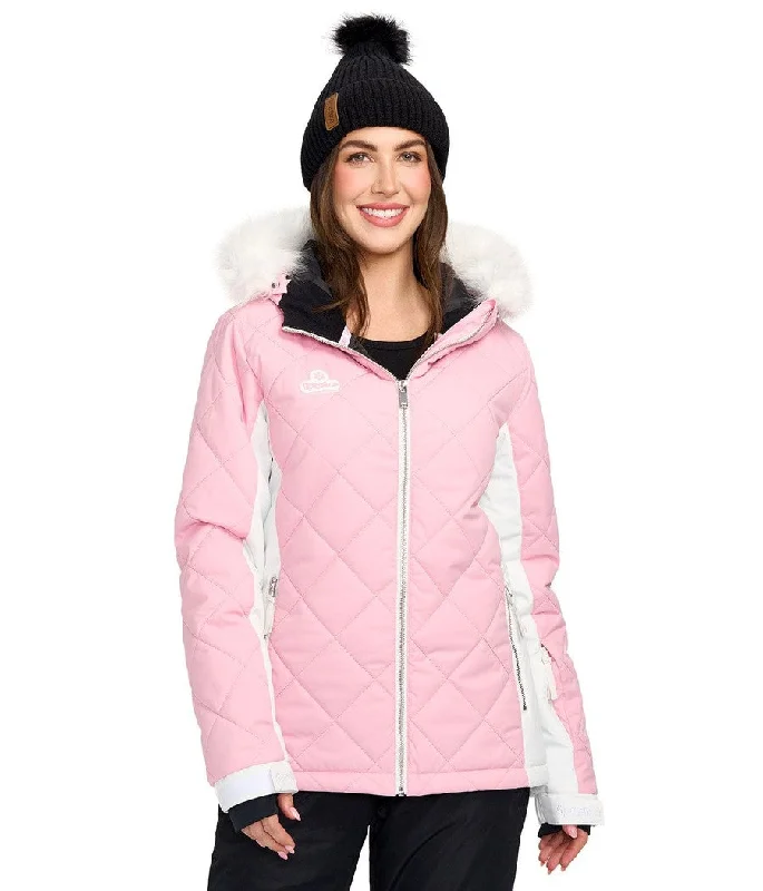 Women's Evening Apparel Women's Powder Pink Snow Jacket