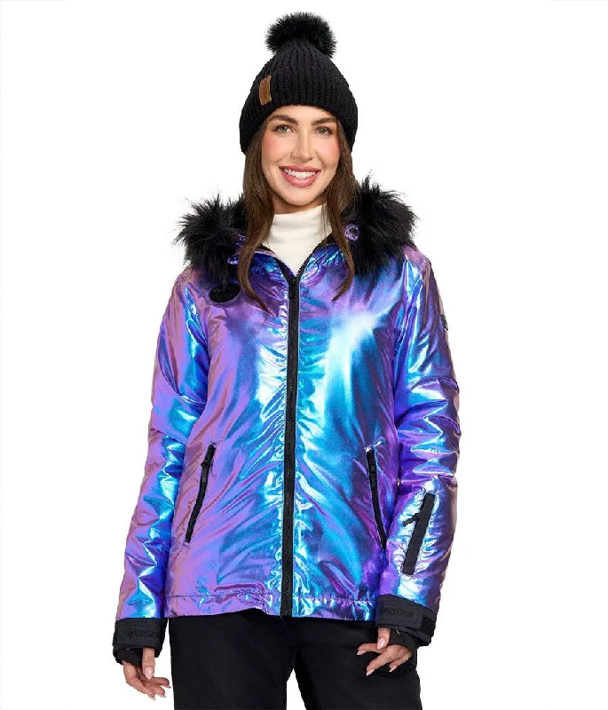 Women's Luxury Apparel Women's Iridescent Iris Snow Jacket