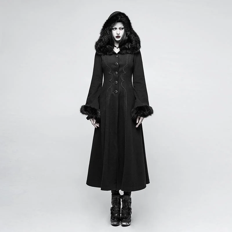 Modern Women's Wardrobe Essentials Women's Steampunk Hooded Maxi Coat