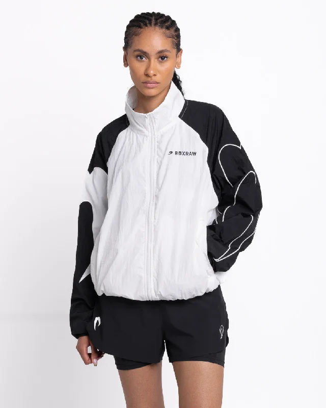 Trendy Outfits For Ladies Tunero Track Jacket - White/Black