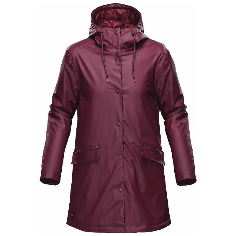 Women's Functional Outdoor Garments Stormtech Women's Burgundy Waterfall Insulated Rain Jacket