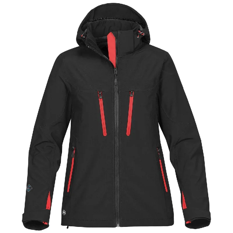 Women's Athletic Apparel Stormtech Women's Black/Bright Red Patrol Softshell