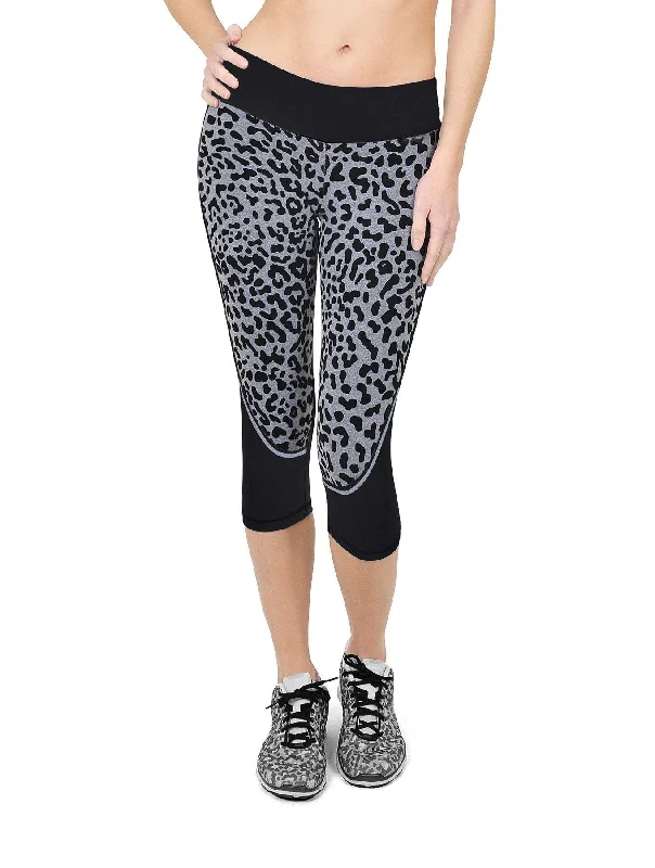 Women's Clothing Boutique Bia Brazil Activewear Velvet Cheetah Capri SL3136