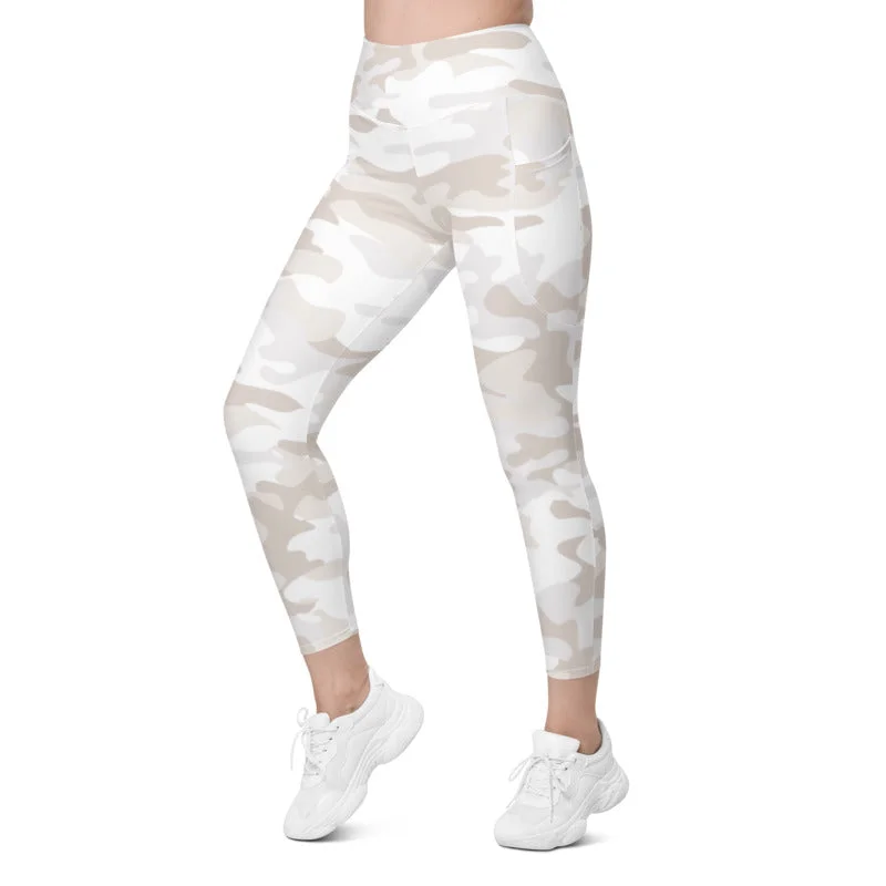 Women's Outerwear for All Weather Conditions ELEVATED ESSENTIALS, THE PERFECT SIDE POCKET LEGGING WHITE CAMO