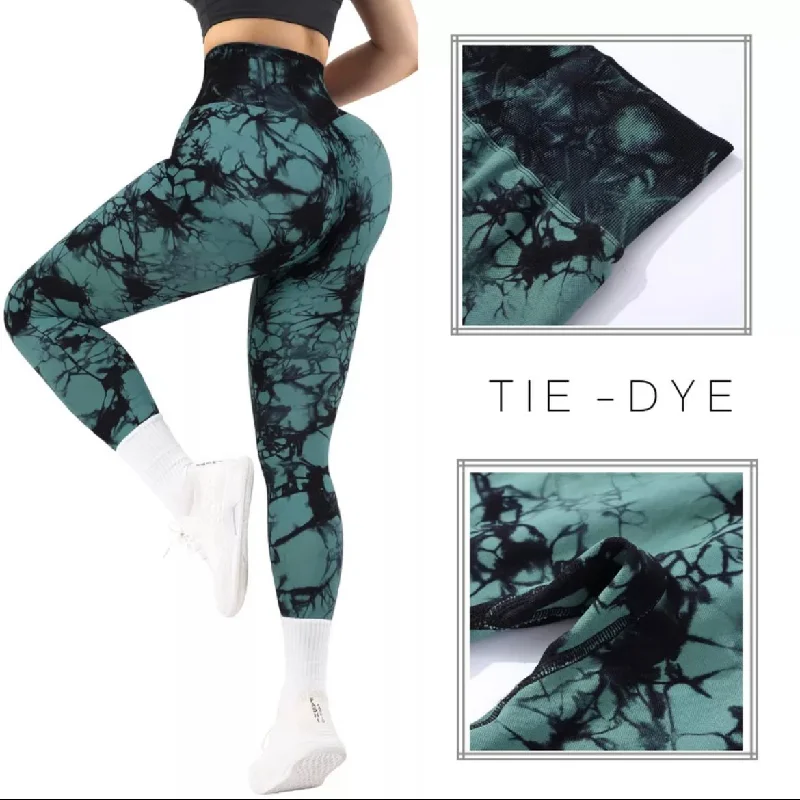 Clothes Sales Light Green Tie Dye Legging