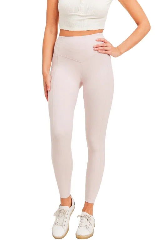 Evening Looks Mono B BRONZE - Side Panel V-Band High Waist Leggings APH-A0326