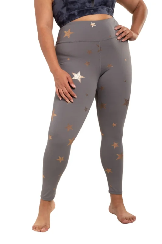 Urban Femme Streetwear Mono B Starry Night Foil High-Waisted Leggings  APH-A08135 and Plus