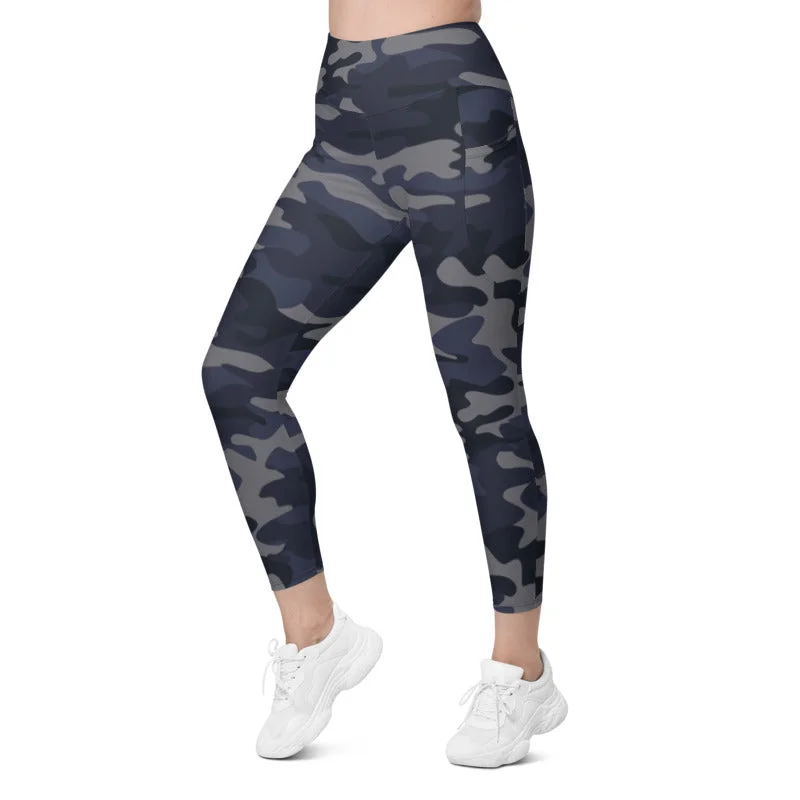 Sale On Clothing ELEVATED ESSENTIALS, THE PERFECT SIDE POCKET LEGGING NAVY CAMO