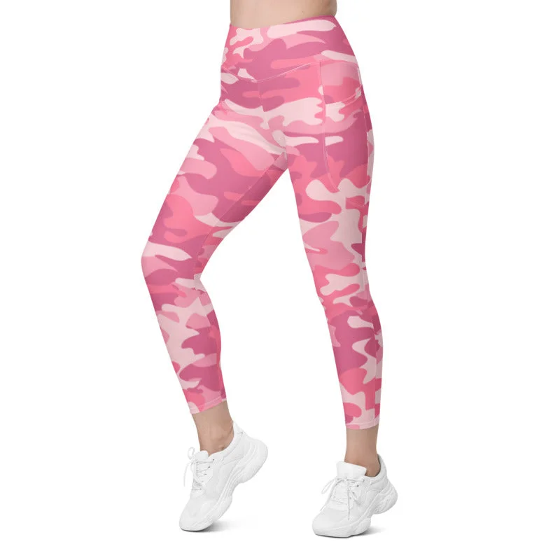 Online Clothing Boutiques ELEVATED ESSENTIALS, THE PERFECT SIDE POCKET LEGGING PINK CAMO