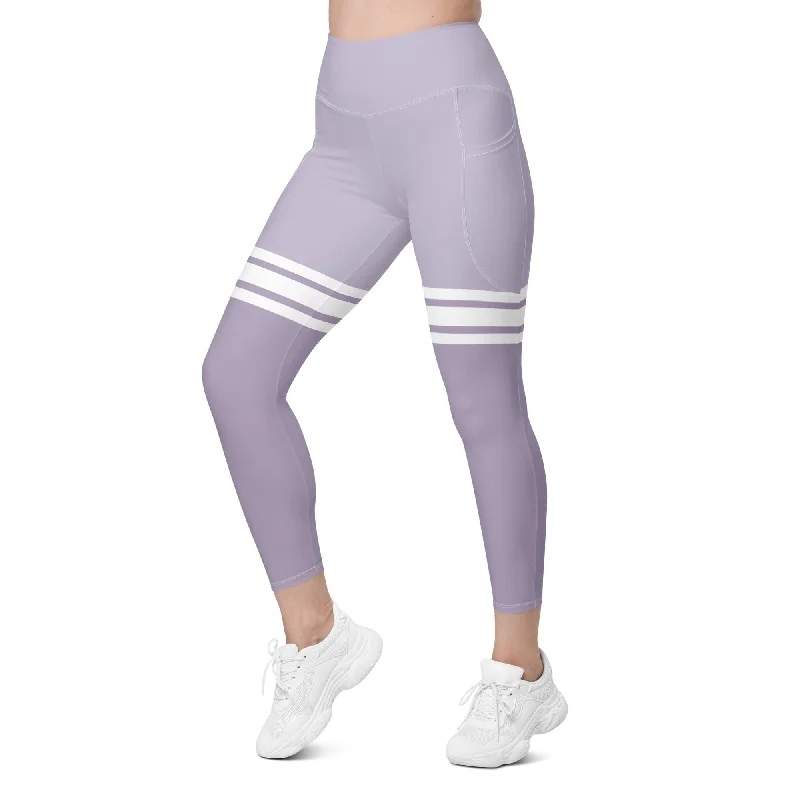 Clothing Store ELEVATED ESSENTIALS, THE PERFECT SIDE POCKET LEGGING THIGH HIGH PURPLE